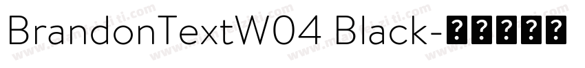 BrandonTextW04 Black字体转换